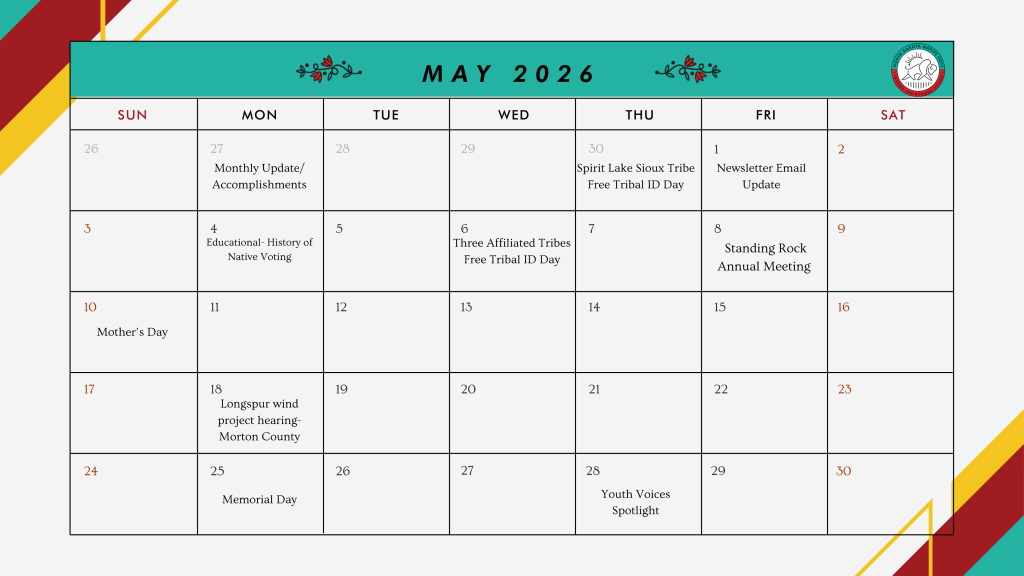 May 2026 North Dakota Native Vote Content Calendar
